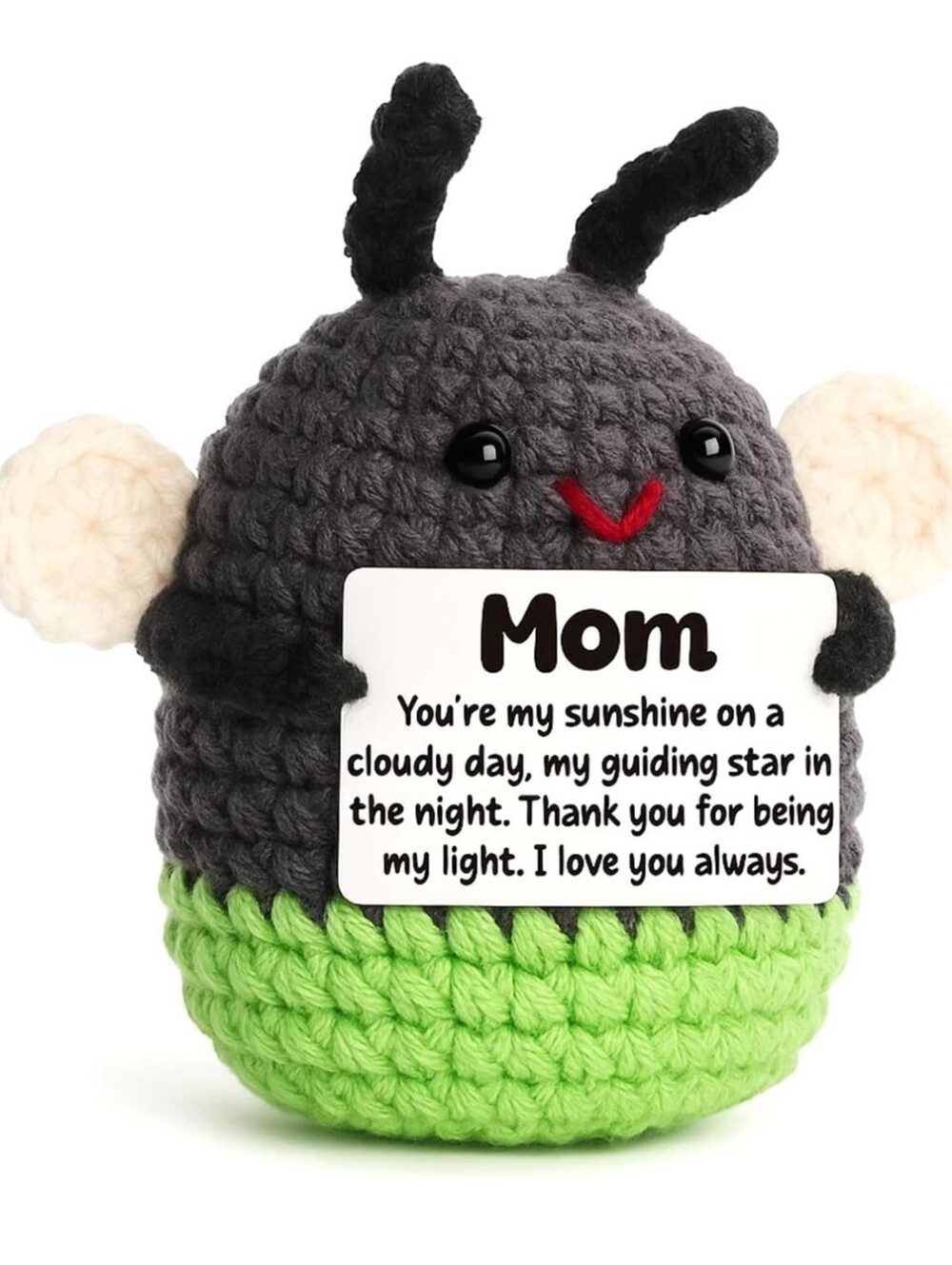 Crochet Cute Firefly Plushie "MOM" Keepsake -NIP